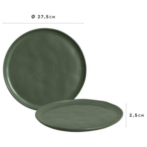 Pratos Raso Bio Stoneware Leaf